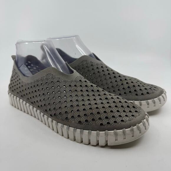 Ilse Jacobsen Tulip Slip On Flats Low Top Round Toe Shoes Grey Women Size EU 40 - Picture 4 of 12